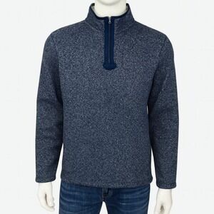 Orvis Sherpa Fleece Quarter Zip Mens XL Blue Cozy Outdoor Campcore Cabincore‎